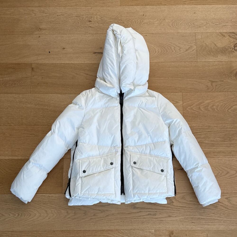All Saints Puffer Coat Ester Jo Size S White